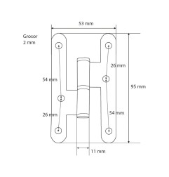 PERNIO 95MM INOX. JANDEL