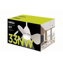 VENTILADOR TECHO LED HABITEX 33