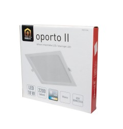 APLIQUE EMPOTRABLE CUADRADO OPORTO II 18W 6500K
