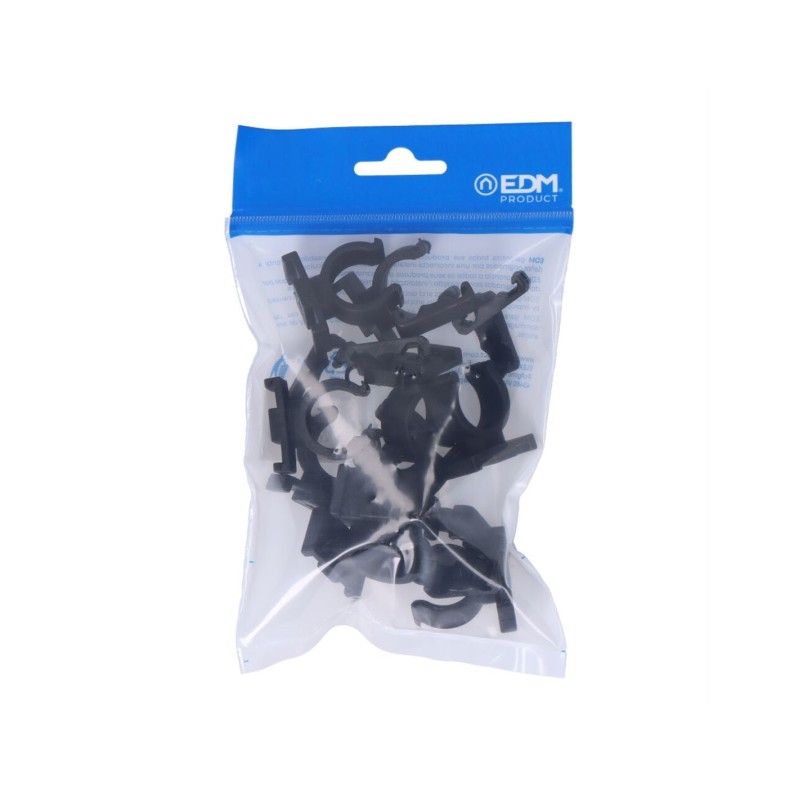 PACK 10 ABRAZADERAS M-20 NYLON NEGRA