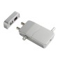 CERRADURA INVISIBLE CON ALARMA. PLATA