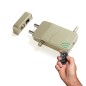 CERRADURA INVISIBLE CON ALARMA. DORADA