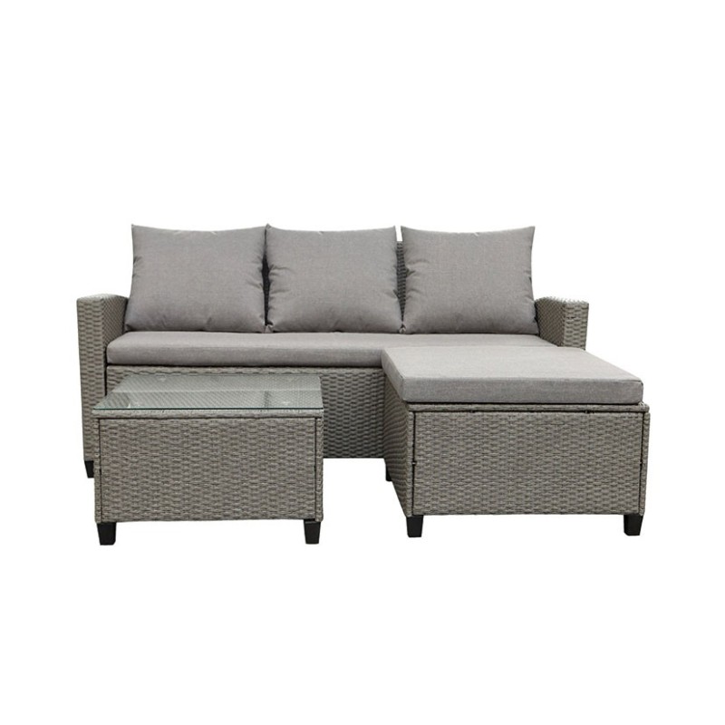 SET JARDIN NILO RATTAN 3 PIEZAS