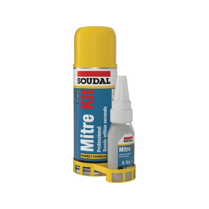 KIT CIANOCRILATO 50GR + ACELERANTE 200ML MITRE SOUDAL