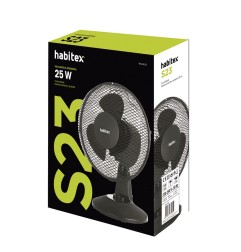VENTILADOR SOBREMESA S23 NEGRO HABITEX