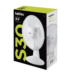VENTILADOR SOBREMESA S30 BLANCO HABITEX