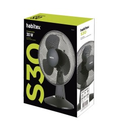 VENTILADOR SOBREMESA S30 NEGRO HABITEX