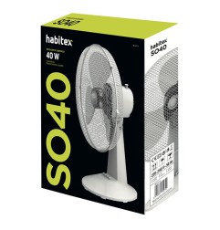 VENTILADOR SOBREMESA SO40 BLANCO HABITEX