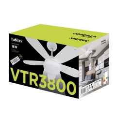 VENTILADOR TECHO LED VTR 3800 SILENCIOSO CON MANDO