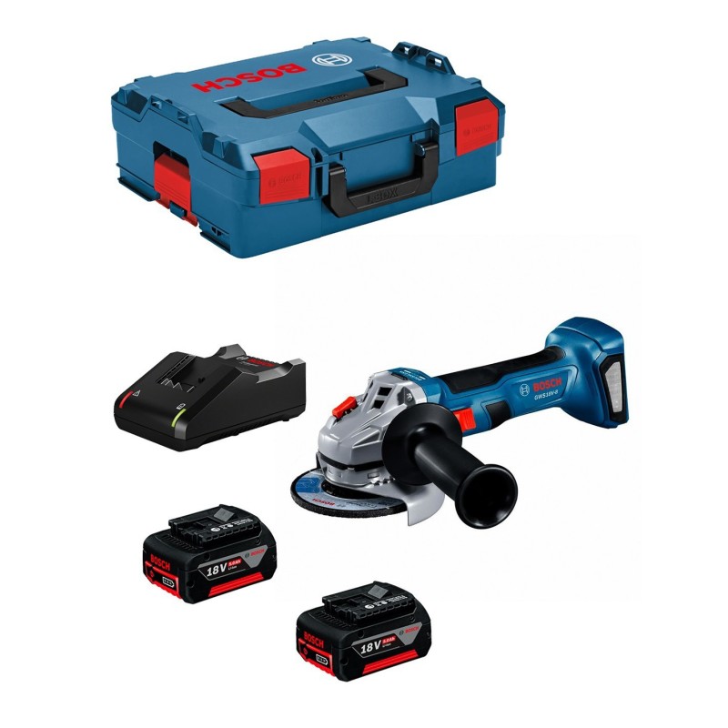 AMOLADORA BATERÍA BOSCH GWS 18V-8 125MM 2X5AH