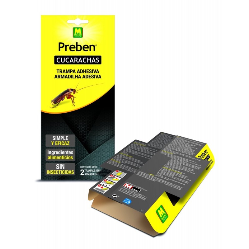 TRAMPA ADHESIVA CUCARACHAS PREBEN TRAMPA ADHESIVA CUCARACHAS PREBEN