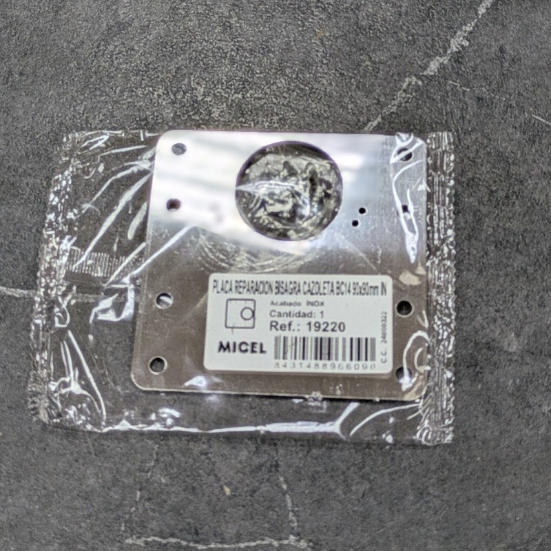 PLACA REPARACIÓN BISAGRA CAZOLETA BC14 PLACA REPARACIÓN BISAGRA CAZOLETA BC14