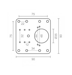 PLACA REPARACIÓN BISAGRA CAZOLETA BC14