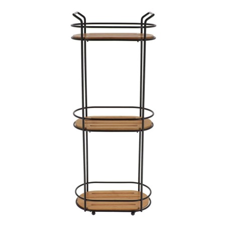 ESTANTERIA OVAL METAL + 3 ESTANTES BAMBÚ