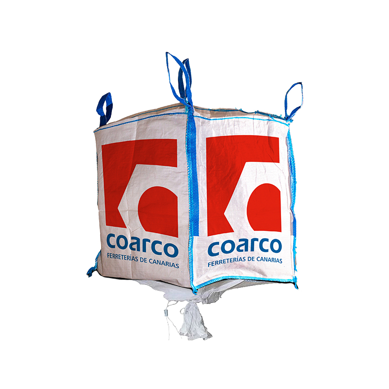 BIG BAG ESCOMBROS 90X90X100CM 4 ASAS FONDO PLANO CON VÁLVULA
