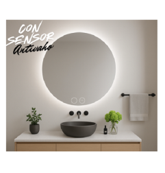 ESPEJO BAÑO ø 70CM ANTIVAHO REGULACION INTENSIDAD AFRODITA