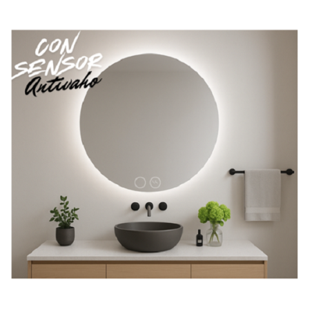 ESPEJO BAÑO ø 70CM ANTIVAHO REGULACION INTENSIDAD AFRODITA