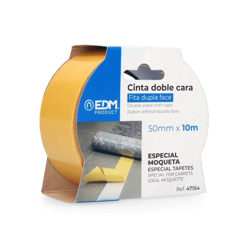 CINTA DOBLE CARA 50MMX10M ESPECIAL MOQUETA