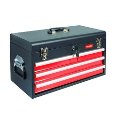 CAJA HERRAMIENTAS METÁLICA 143 PIEZAS 3 CAJONES