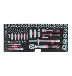 CAJA HERRAMIENTAS METÁLICA 143 PIEZAS 3 CAJONES