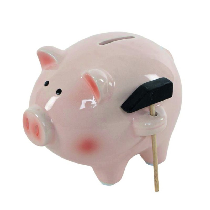 HUCHA CERDO CON MARTILLO