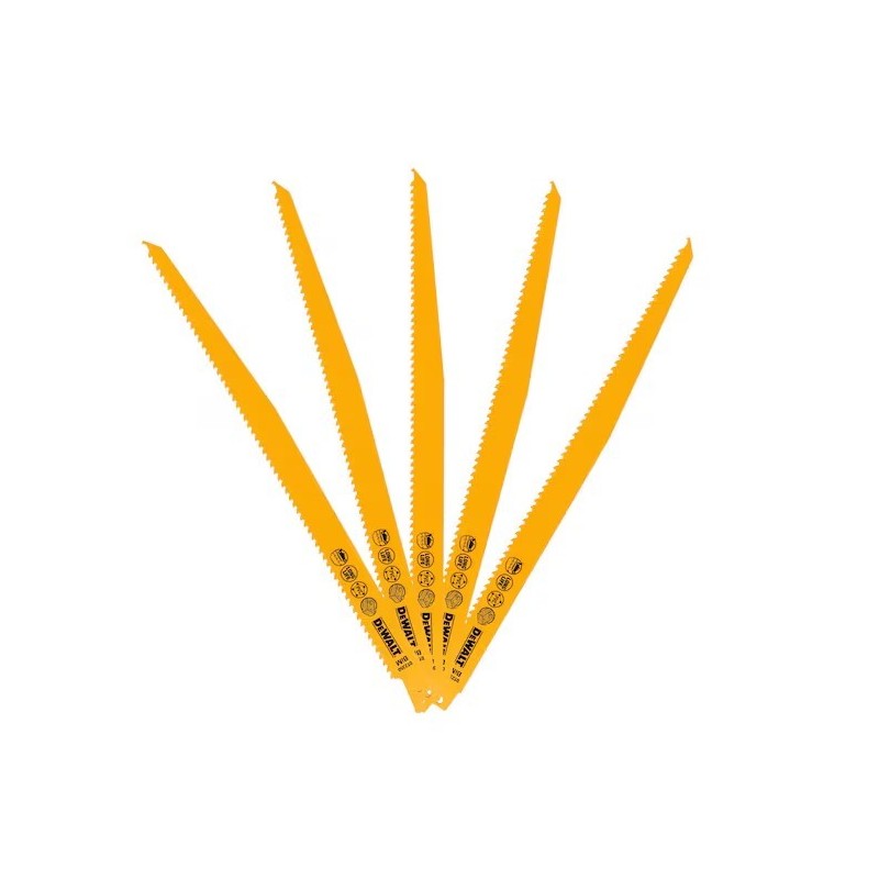 5 HOJAS SIERRA SABLE BI-METAL DEWALT MADERA 305MM
