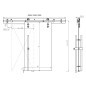 KIT PUERTA CORREDERA DE CRISTAL 2M COLGADORES OCULTOS KIT PUERTA CORREDERA DE CRISTAL 2M COLGADORES OCULTOS