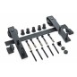 KIT PUERTA CORREDERA RÚSTICO 2M 30X5 NEGRO