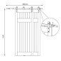 KIT PUERTA CORREDERA RÚSTICO CON BYPASS 3M BLANCO KIT PUERTA CORREDERA RÚSTICO CON BYPASS 3M BLANCO