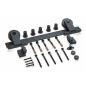 KIT PUERTA CORREDERA RÚSTICO 2M NEGRO KIT PUERTA CORREDERA RÚSTICO 2M NEGRO