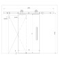 KIT PUERTA CORREDERA RÚSTICO 2M BLANCO