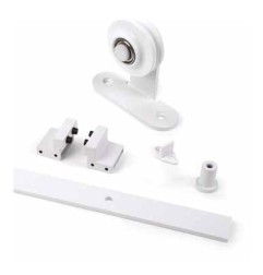 KIT PUERTA CORREDERA RÚSTICO 2M BLANCO