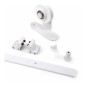 KIT PUERTA CORREDERA RÚSTICO 2M BLANCO