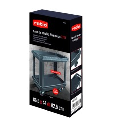 CARRO 2 BANDEJAS 86,6X44X82,5CM RATIO