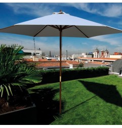 PARASOL MADERA 3M COLOR CRUDO (BLANCO ROTO)