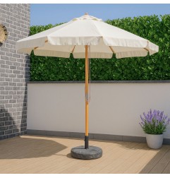 PARASOL MADERA DELUXE 3M CRUDO POLEA