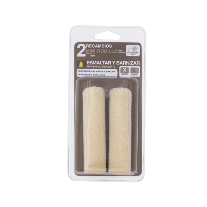 2 RECAMBIOS ESMALTAR BARNIZAR AL DISOLVENTE 11CM