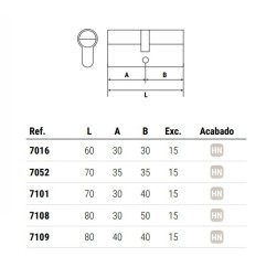 CILINDRO SERRETA NIQUELADO 80CM 7109 HD