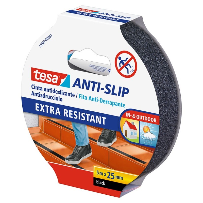 CINTA ANTIDESLIZANTE 25MMX5M NEGRA