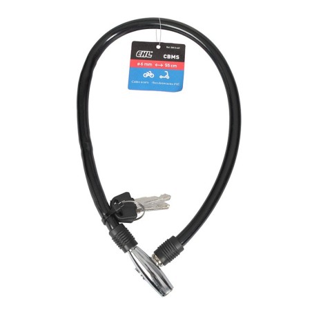 CABLE ANTIRROBO BICICLETA CON LLAVE 55CM