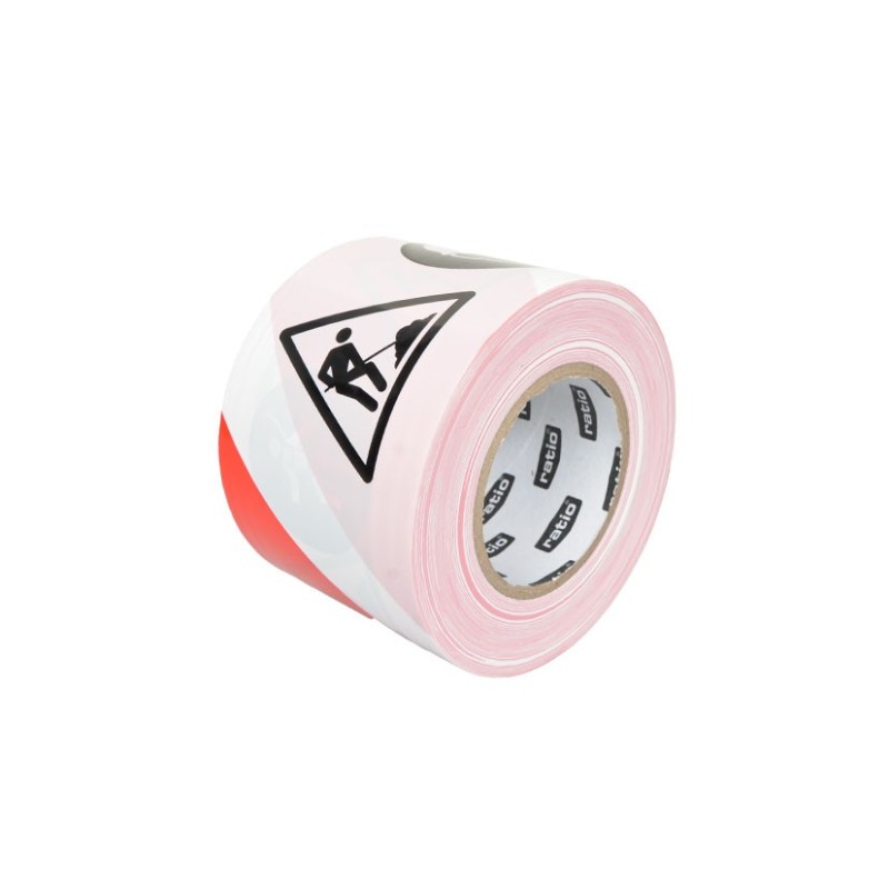 CINTA BALIZAMIENTO BLANCO Y ROJO 10CMX200M