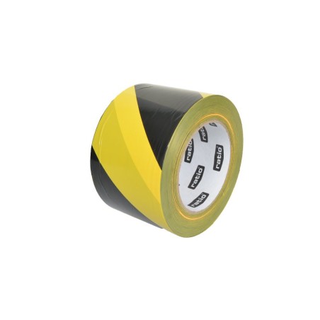 CINTA SEÑALIZACION AMARILLA Y NEGRA 7,5CMX200M