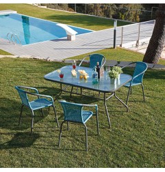 MESA ACERO BASIC 142X90CM