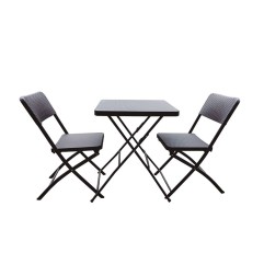 CONJUNTO MESA + 2 SILLAS PLEGABLE DEKA