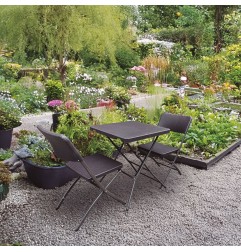 CONJUNTO MESA + 2 SILLAS PLEGABLE DEKA