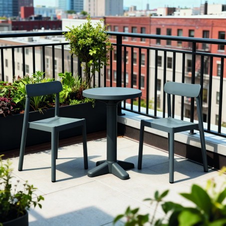 CONJUNTO IVY MESA + 2 SILLAS ANTRACITA