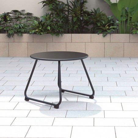 MESA ACERO CAFÉ BARBADOS