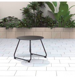 MESA ACERO CAFÉ BARBADOS