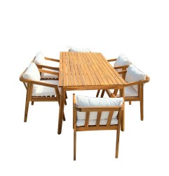 CONJUNTO COMEDOR TERRAZA 7 PIEZAS DOM