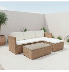 SET LANZAROTE III RATÁN SINT + CHAISE LONG